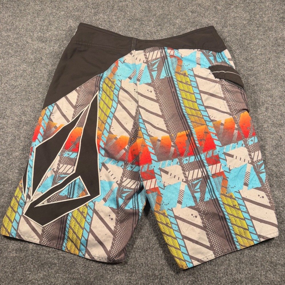 Vintage Y2K Volcom Plaidypus Mod Board Shorts Sz Mens 30 Multicolor Swim Trunks